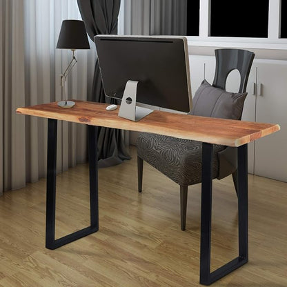TUP THE URBAN PORT 195122 Industrial Wooden Live Edge Desk - Image 2