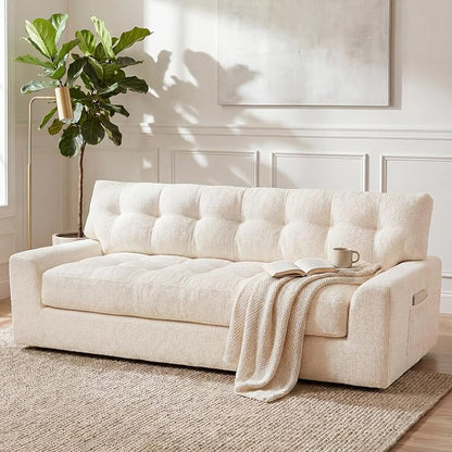 MONVANE 75.6" Convertible 3 Seater Sofa, 2-in-1 Boneless Sleeper Sofa Bed - Image 2