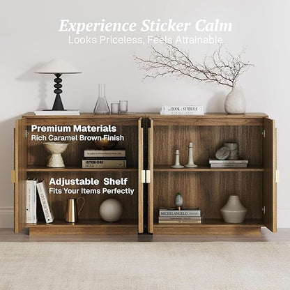 BELLEZE Modular Fluted Sideboard Buffet Cabinet - Image 4