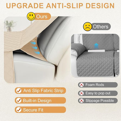 HDCAXKJ 100% Waterproof Reclining Sectional Couch Covers L Shape Recliner Sofa - Image 4