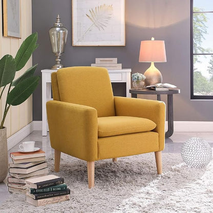 Set of 2 Accent Chairs Living Room Modern Arm Chair Comfortable Fabric Comfy - Image 4