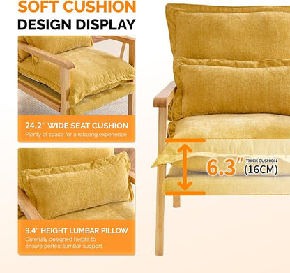 VINGLI Mid-Century Modern Cloud Accent Armchairs set of 2 - Image 7