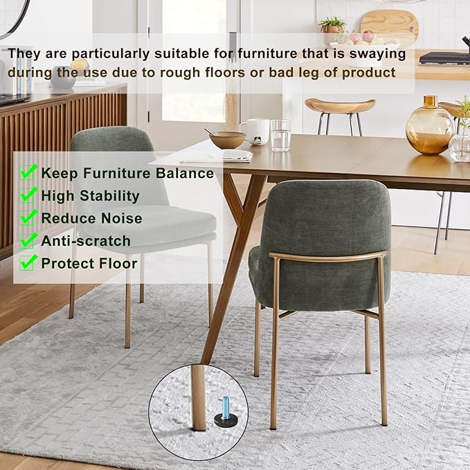 WAFJAMF 24 PCS M6 Thread Adjustable Furniture Levelers Screw in Threaded - Image 4