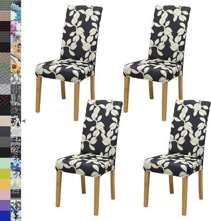 BIETYONE Stretch Dining Chair Covers Set of 4, Soft Removable Washable Kitchen by BIETYONE