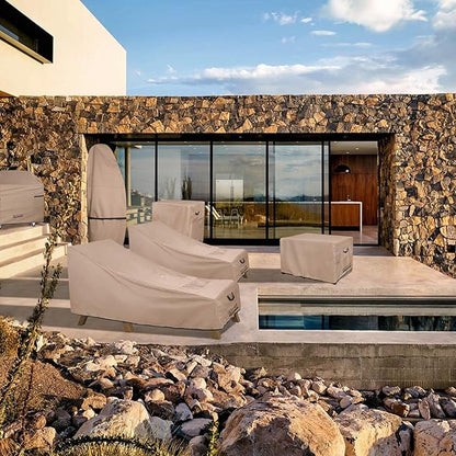 ULTCOVER Waterproof Patio Lounge Chair Cover Heavy Duty Outdoor Chaise Lounge - Image 6