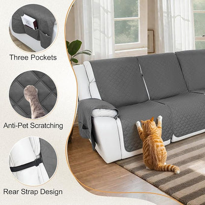 HDCAXKJ 100% Waterproof Reclining Sectional Couch Covers L Shape Recliner Sofa - Image 5