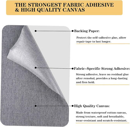 Canvas Repair Patch 8 x12 Inch, Car Seats - Image 3
