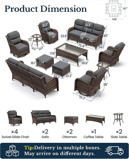 HILLGA 11-Piece Luxury Patio Furniture Set - Image 2
