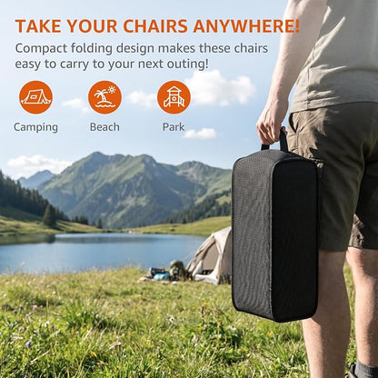 Armless Rocking Camping Chair for Adults, Portable Folding Outdoor Rocker - Image 6