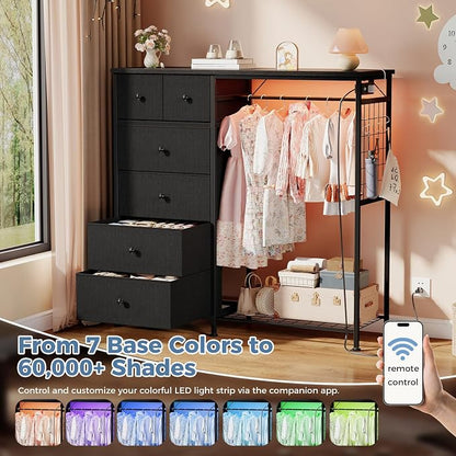 DUMOS Black Dresser for Bedroom - Image 6