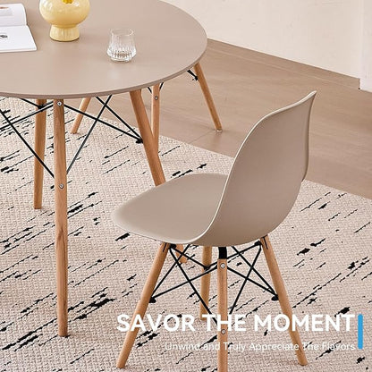 5-Piece Round Dining Table Set, Small 31.5" Kitchen Table Chairs Set of 4 Space - Image 8