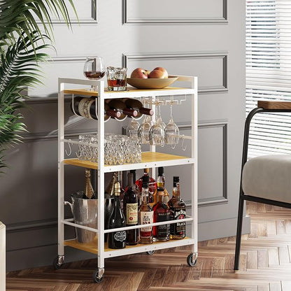 TUTOTAK Bar Cart, Serving Cart for Home, Microwave Cart, Drink Cart, Mobile - Image 5