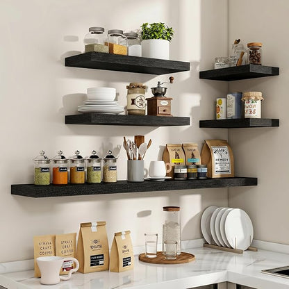 Acovy 36 Inch Floating Shelves, Wooden Shelves - Image 7