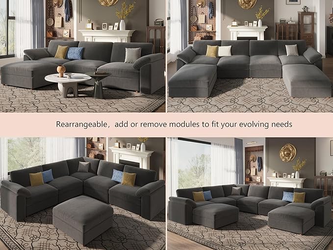 EASE MOOSE Modular Sectional Sofa, Oversized U Shape Sectional Couch - Image 5