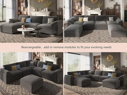 EASE MOOSE Oversized Sectional Modular Sofa, Large L Shape Sectional Couch Wide - Image 5