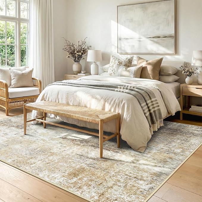 RELEANY Washable Area Rugs 10'x14 Non-Slip Modern Abstract Soft - Image 2