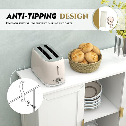 TaoHFE White Buffet Cabinet - Image 5