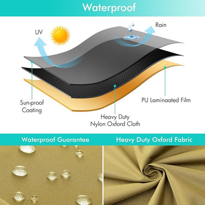 WLEAFJ Patio Sofa Cover Waterproof, 3-Seater Outdoor Sofa Cover, Heavy Duty - Image 4