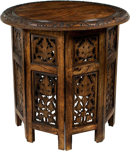 Solid Wood Accent End Table by COTTONCRAFT
