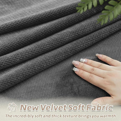Arfntevss Sectional Recliner Couch Covers Velvet Corner Sectional Sofa Cover - Image 4