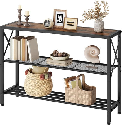 Hoctieon Industrial Console Table, 3 Tier Entryway Table, Hallway Table - Image 8