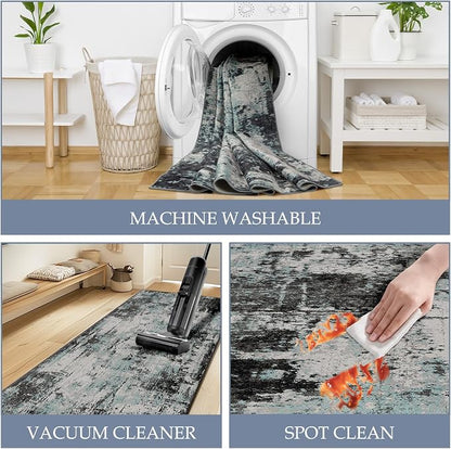 RELEANY Washable Area Rugs 10'x14 Non-Slip Modern Abstract Soft - Image 5