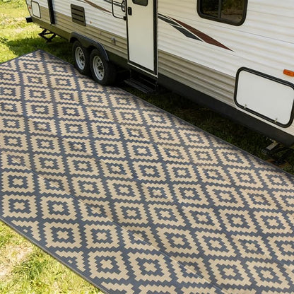 SAND MINE Reversible Mats, Plastic Straw Rug, Modern Area Rug, Large Floor Mat - Image 7