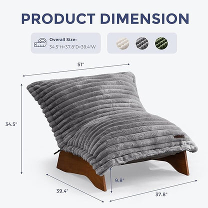 MAXYOYO Adjustable Living Room Chair, Convertible Bean Bag Chair & Recliner - Image 2