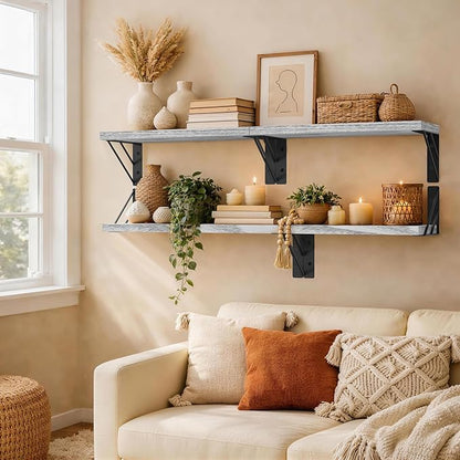 BAYKA Wall Shelves for Bedroom Decor, Floating Shelves for Living Room Kitchen - Image 4