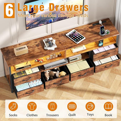 Furologee 55 Inch LED TV Stand for Bedroom - Image 5