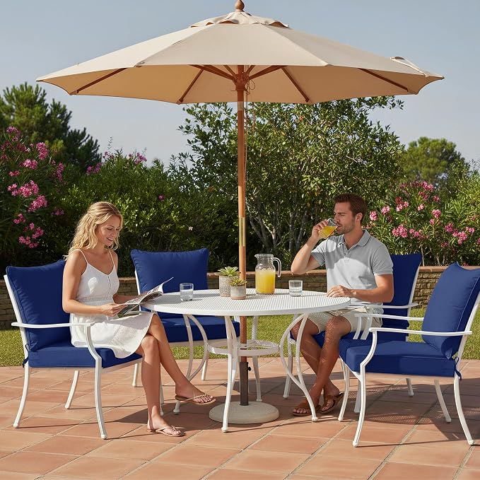 Summsun Outdoor Cushions for Patio Furniture 24 x 24 Inch, Double-Sided - Image 2