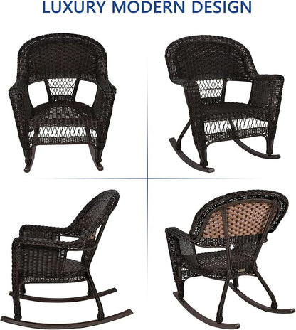 Jeco Set of 2 Wicker Rocker Chairs - Image 8