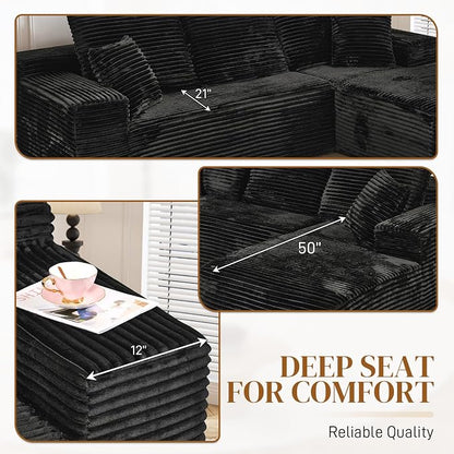 108" L Shaped Boneless Sectional Couches - Image 3
