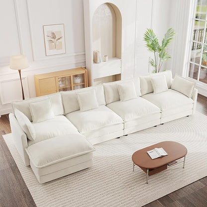 mikibama Modular Sectional Sofa, 146.5 Inch L Shaped Couch Set by Mikibama