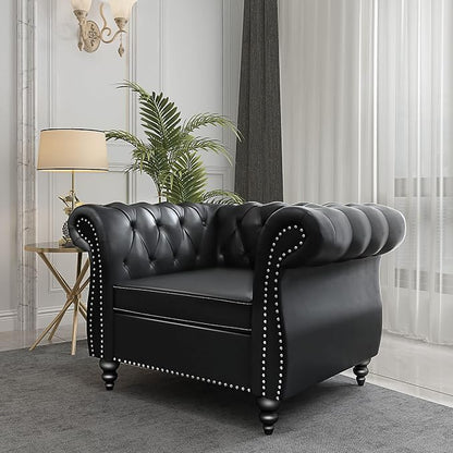 QHITTY 2 Piece Living Room Set, Sectional Chesterfield Sofa Chair Contemporary - Image 7