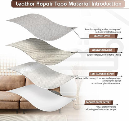 KING MOUNTAIN Leather Repair Patch, 4 x 63 Inches self Adhesive Leather Repair - Image 3