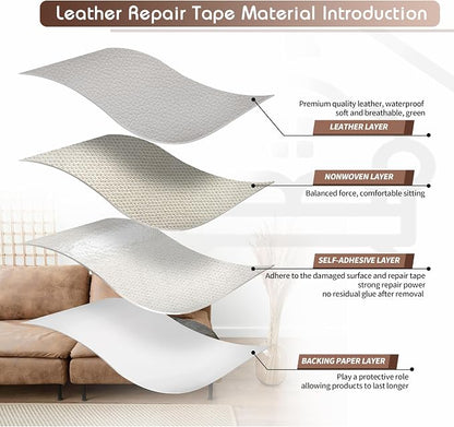 KING MOUNTAIN Leather Repair Patch, 16 x 60 Inches self Adhesive Leather Repair - Image 3