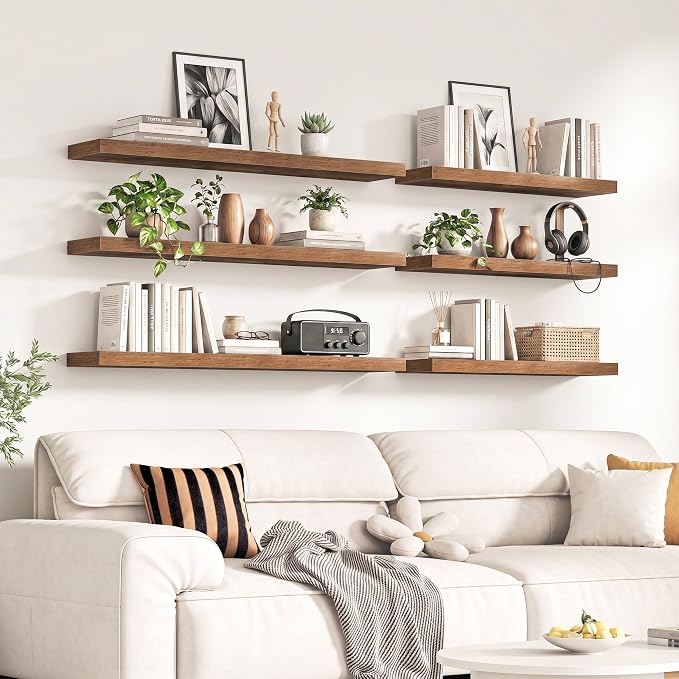 Fun Memories 67Inch Long Floating Shelves, 8 Inch Deep Shelves - Image 2
