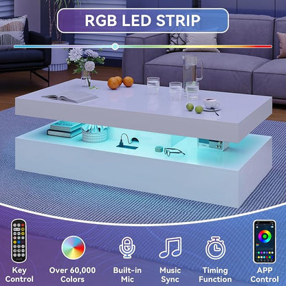 Modern Table Set Includes 70" Fireplace TV Stand & 47" Coffee Table - Image 5