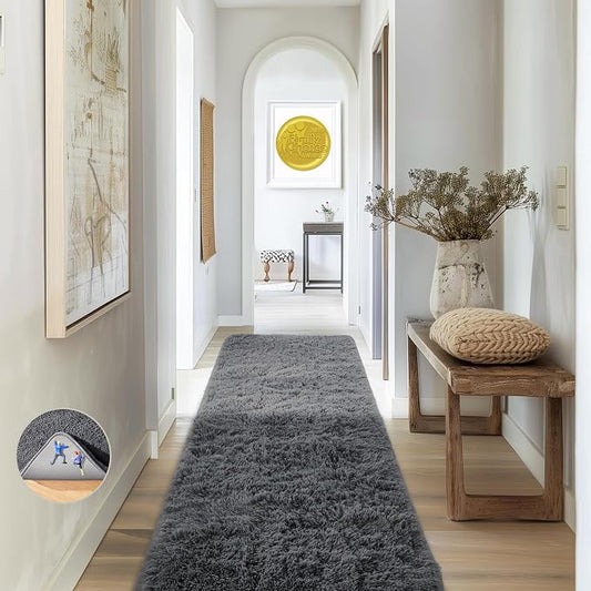 Ophanie Runner Rug for Hallway, 2x7 Washable Non-Slip Fluffy Soft Bedside Rugs by Ophanie