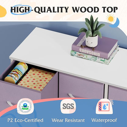 WLIVE Dresser for Bedroom with 8 Drawers, Wide Fabric Dresser for Storage and - Image 6