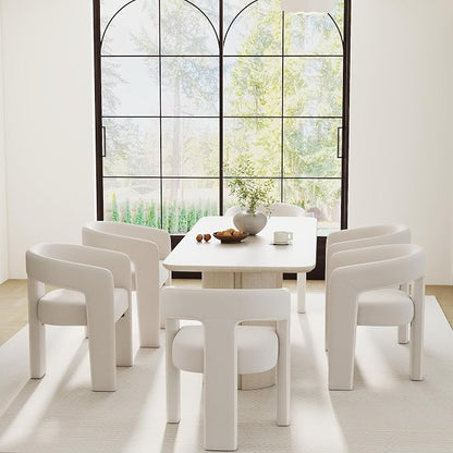 RIVOVA Modern Barrel Dining Chairs Set of 2, Velvet Upholstered Accent Side - Image 3