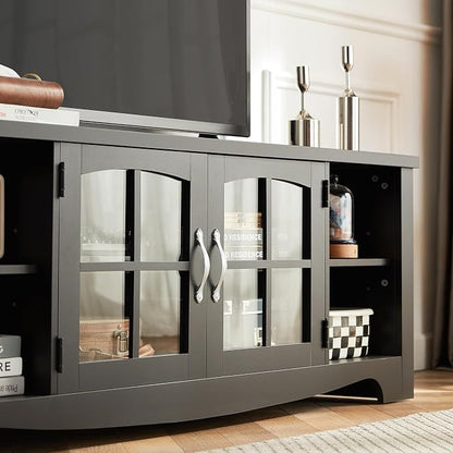 LINSY HOME TV Stand for 75 Inch TV, Modern Farmhouse Entertainment Center - Image 6