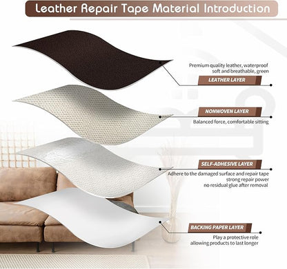 KING MOUNTAIN Leather Repair Patch, 16 x 60 Inches self Adhesive Leather Repair - Image 3
