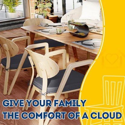 AAAAAcessories D-Shaped Chair Cushions, Machine-Washable Cover, Dark Grey - Image 6