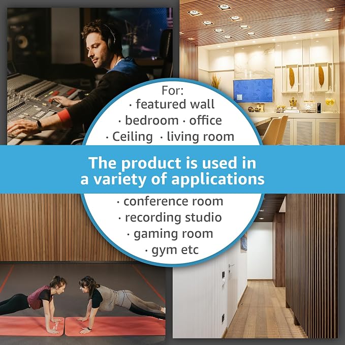 Art3d 4pcs-107 x 8in Slat Acoustic Panel - Image 7