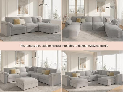 EASE MOOSE Oversized Sectional Modular Sofa, Large Sectional Couch Wide Deep - Image 5