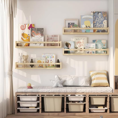 Onlysky Set of 4 Wall-Mounted Kid's Bookshelf - Image 2
