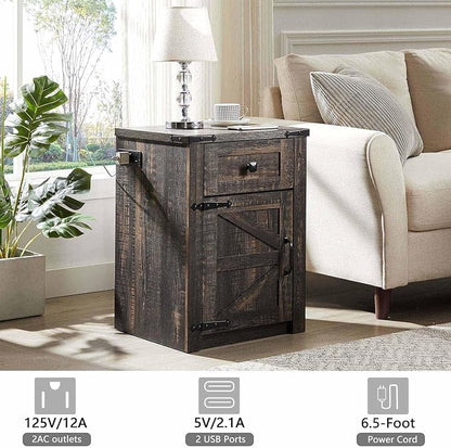 SOOWERY Nightstands Set of 2, Nightstand - Image 6