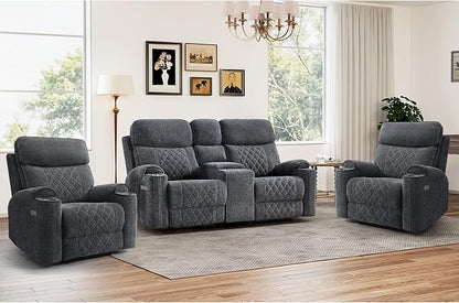 HAOMARKETS 3-Piece Recliner Sofa Set by HAOMARKETS